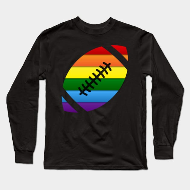 Rugby Gay Pride Lgbt Rainbow Flag Long Sleeve T-Shirt by jrgmerschmann
